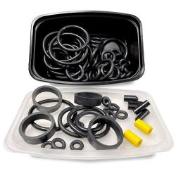 125-Piece Black Rubber Ring Set
